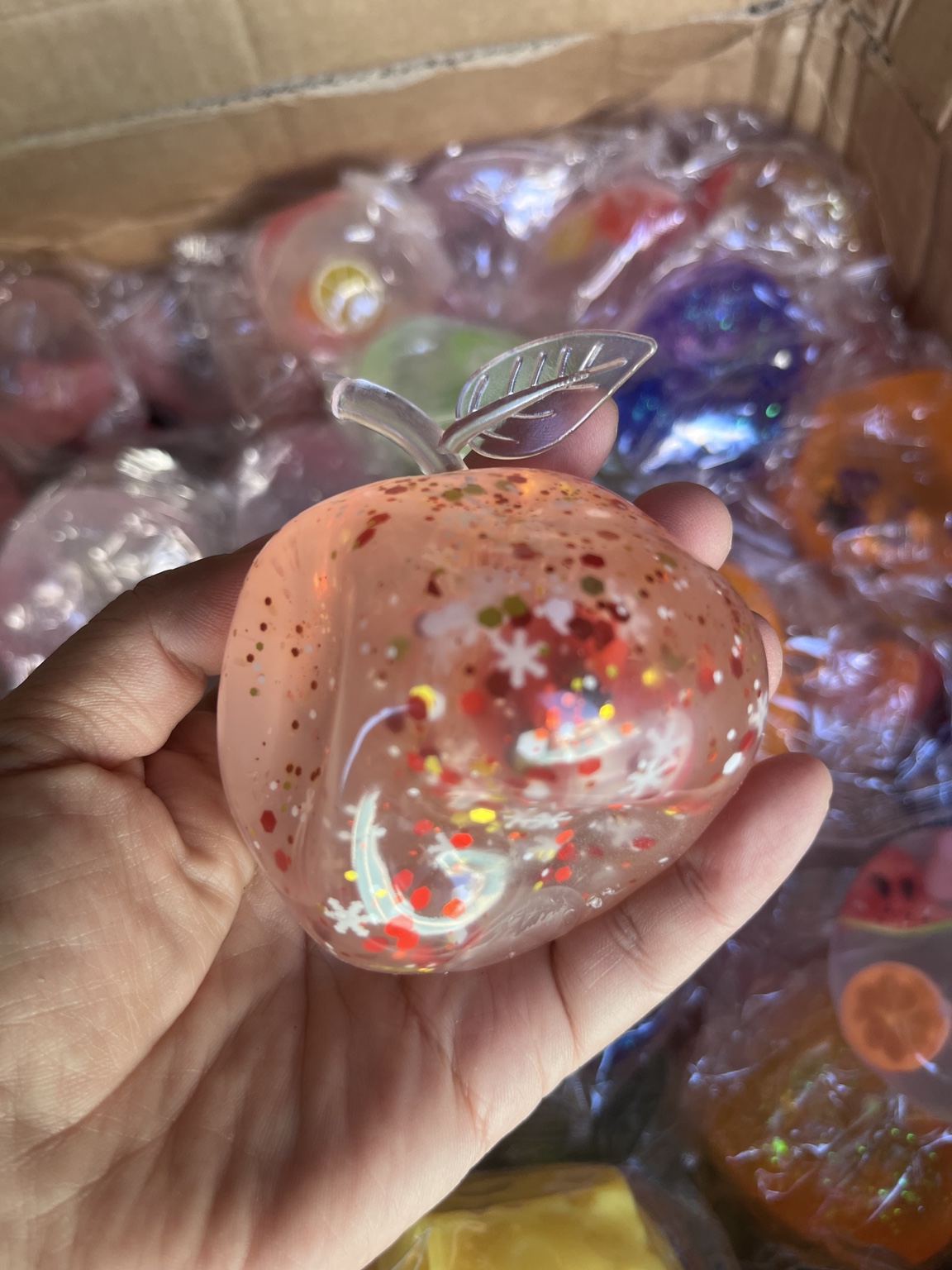 Christmas Apple Coconut Oil Squishy