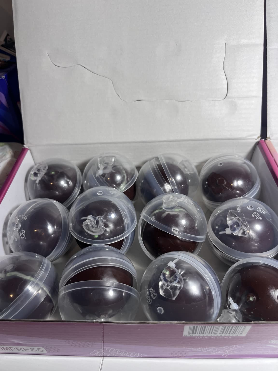 Deep burgundy Crunchy Shell Ball Squishies