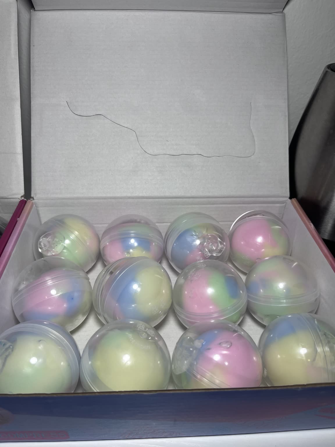 Pastel rainbow Crunchy Shell Ball Squishies