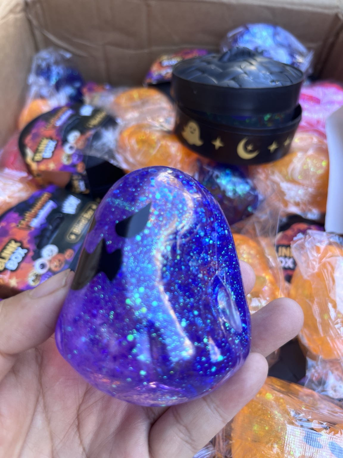 Purple glitter Halloween Ghost Squishy