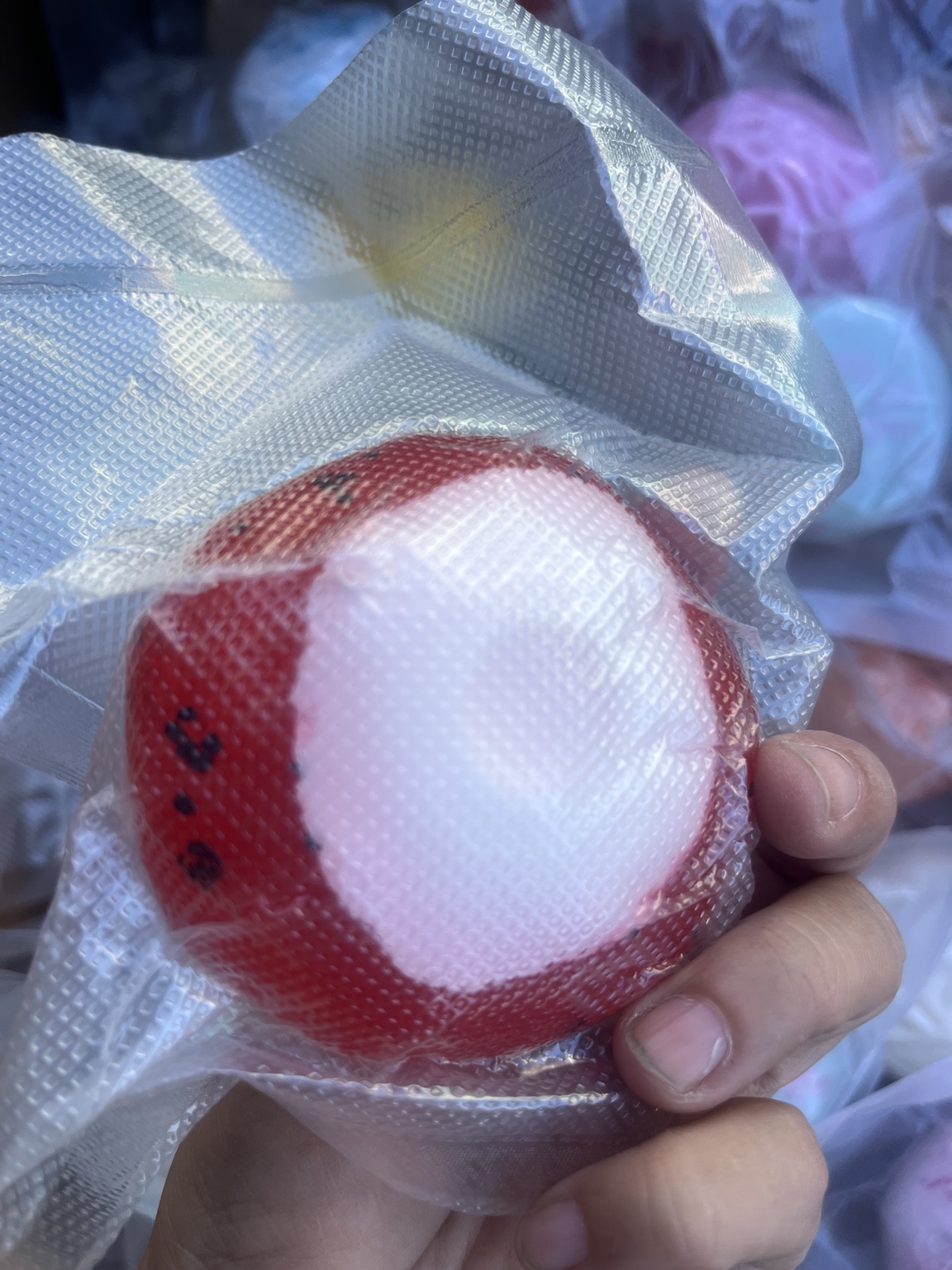 Red and pink premium handmade squishy ball