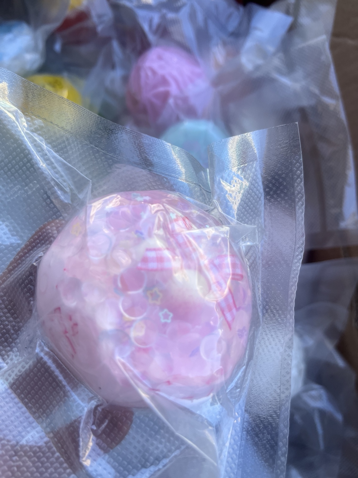 Pink sprinkle premium handmade squishy ball